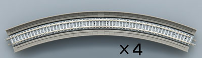 1874 高架橋付PCﾚｰﾙHC354-45-PC(F)(4本ｾｯﾄ)