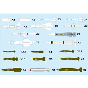 AW-1 1/144 現用航空機用 ｳｪﾎﾟﾝｾｯﾄ1 通常爆弾 & ﾐｻｲﾙ '50?