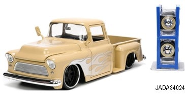 JADA34024 JADA TOYS 1/24 1955 ｼｪﾋﾞｰ ｽﾃｯﾌﾟｻｲﾄﾞ ﾍﾞｰｼﾞｭ