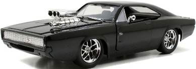 JADA97059 Jada Toys 1/24 F&F 7 1970 ﾀﾞｯｼﾞ ﾁｬｰｼﾞｬｰ R/T ﾌﾞﾗｯｸ (ﾄﾞﾐﾆｸ)