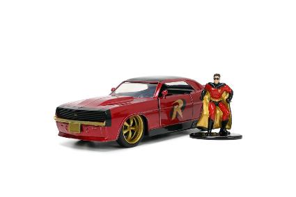 JADA33088 Jada Toys 1/32 1969 ｼｪﾋﾞｰ ｶﾏﾛ ﾀﾞｰｸﾚｯﾄﾞ ﾛﾋﾞﾝ ﾌｨｷﾞｭｱ付