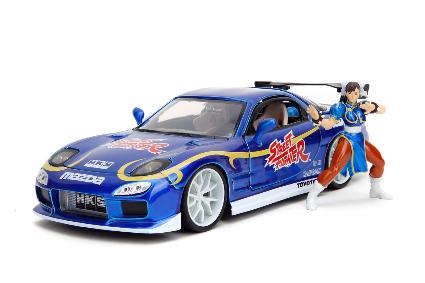 JADA30838 Jada Toys 1/24 1993 ﾏﾂﾀﾞ RX-7 ｽﾄﾘｰﾄﾌｧｲﾀｰ/ 春麗(ﾁｭﾝ･ﾘｰ) ﾌｨｷﾞｭｱ付