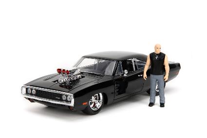 JADA35907 JADA TOYS 1/24 F&F ﾀﾞｯｼﾞ ﾁｬｰｼﾞｬｰ R/T ﾌﾞﾗｯｸ ﾄﾞﾐﾆｸ ﾌｨｷﾞｭｱ付