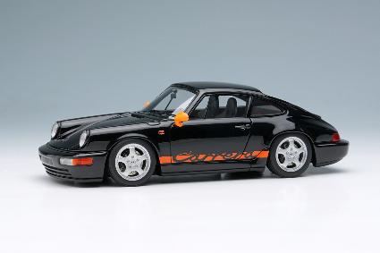 VM122O VISION 1/43 Porsche 911 (964) Carrera RS 1992 ﾌﾞﾗｯｸ/ｵﾚﾝｼﾞｽﾄﾗｲﾌﾟ
