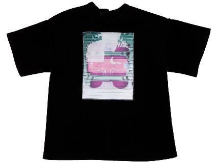 AZO2 ﾋﾞｯｸﾞｼﾙｴｯﾄTｼｬﾂ~Photo art~ ﾌﾞﾗｯｸ×ｽﾌﾟﾗｯｼｭ