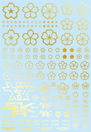 SKR-1C-GLD 桜のﾃﾞｶｰﾙ ｺﾞｰﾙﾄﾞ (1枚入り)