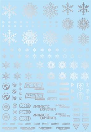 SNO-1C-SIL 雪のﾃﾞｶｰﾙ ｼﾙﾊﾞｰ (1枚入り)