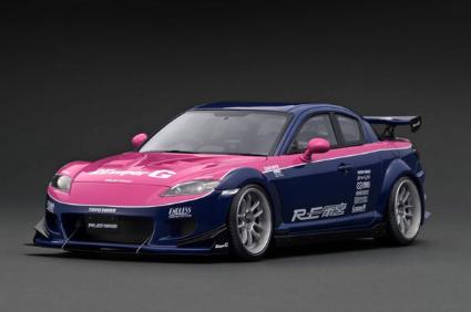 IG3181 IGﾓﾃﾞﾙ 1/18 Mazda RX-8 (SE3P) RE Amemiya Blue/Pink