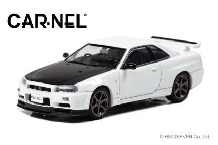CN430001 CARNEL 1/43 日産 ｽｶｲﾗｲﾝ GT-R VspecII N1 (BNR34) 2000 White