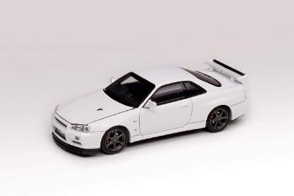 M63402 MOTORHELIX 1/64 日産 ｽｶｲﾗｲﾝ GT-R R34 V Spec II  ﾊﾟｰﾙﾎﾜｲﾄ