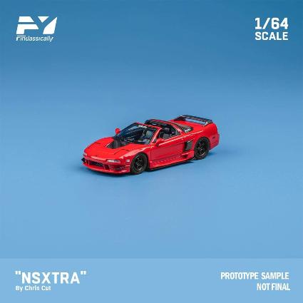 FY64001 Finclassically 1/64 NSX TRA by Chris Cut red ﾉｰﾏﾙﾊﾞｰｼﾞｮﾝﾄｯﾌﾟｶﾊﾞｰ+ﾙｰﾌﾎﾞｯｸｽ
