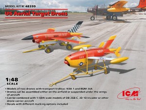 48399 ICM 1/48 ｱﾒﾘｶ海軍ﾀｰｹﾞｯﾄﾄﾞﾛｰﾝ2機ｾｯﾄ(KDA-1/BQM-34A)