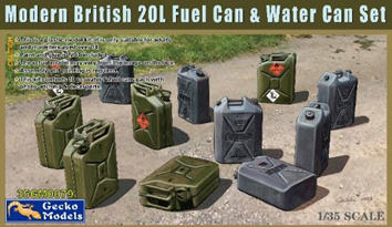 GEC35GM0079 ｹﾞｯｺｰﾓﾃﾞﾙ 1/35 現用ｲｷﾞﾘｽ軍 20ﾘｯﾄﾙ燃料缶 & 飲料水缶ｾｯﾄ