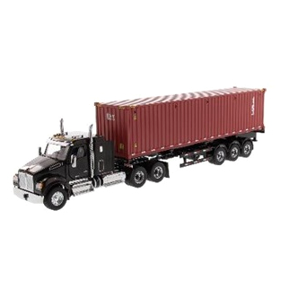71060 DIECAST MASTERS 1/50 ｹﾝﾜｰｽ T880 SFFA ﾀﾝﾃﾞﾑ  ﾄﾗｸﾀｰ 40in寝台  40Fｺﾝﾃﾅ Mﾌﾞﾗｯｸ TEXT