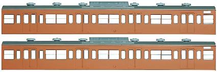 18004 国鉄(JR)103系<低運・非ユニット窓・冷改車・オレンジ> 増結用サハ2両ボディキット