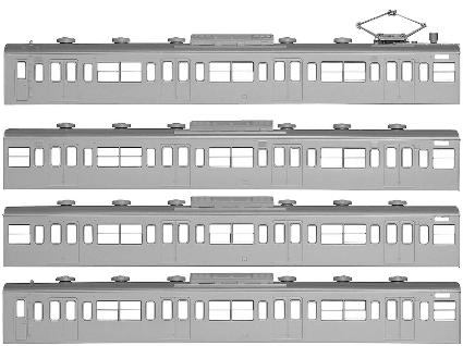 18502 国鉄(JR)103系<低運・非ユニット窓・冷改車> 基本4両編成ボディキットB