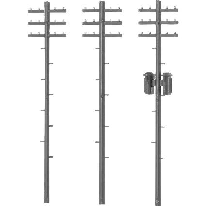 2626 着色済み 電柱(ﾀﾞｰｸｸﾞﾚｰ)