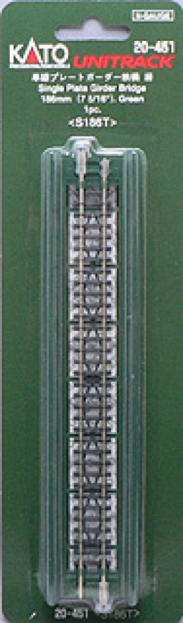 20-451 単線ﾌﾟﾚｰﾄｶﾞｰﾀﾞｰ鉄橋(緑)