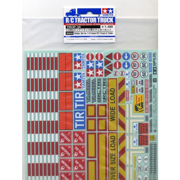 TROP.34 1/14RC ﾋﾞｯｸﾞﾄﾗｯｸ用ｽﾃｯｶｰｾｯﾄ