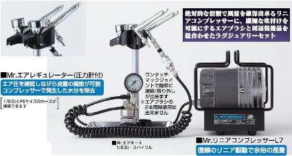 PS319 ﾘﾆｱｺﾝﾌﾟﾚｯｻｰL7/ﾌﾟﾗﾁﾅﾂｲﾝ･圧力計付ﾚｷﾞｭﾚｰﾀｰｾｯﾄ