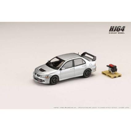 HJ644054S HJ64 1/64 Mitsubishiﾗﾝｻｰｴﾎﾞﾘｭｰｼｮﾝ 8 MR GSR ｴﾝｼﾞﾝﾃﾞｨｽﾌﾟﾚｲﾓﾃﾞﾙ付き ｸｰﾙｼﾙﾊﾞｰﾒﾀﾘｯｸ