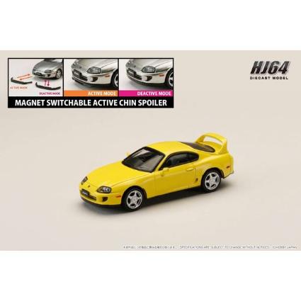 HJ642042Y HJ64 1/64 Toyota ｽｰﾌﾟﾗ RZ (JZA80)  ｱｸﾃｨﾌﾞｽﾎﾟｲﾗｰﾊﾟｰﾂ付き ｽｰﾊﾟｰﾌﾞﾗｲﾄｲｴﾛｰ