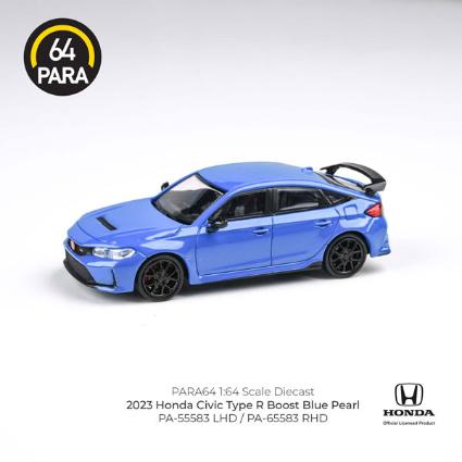 PA-65583 ﾊﾟﾗｺﾞﾝ 1/64 ﾎﾝﾀﾞ ｼﾋﾞｯｸ Type R 2023 ﾊﾟｰﾙﾌﾞｰｽﾄﾌﾞﾙｰ RHD
