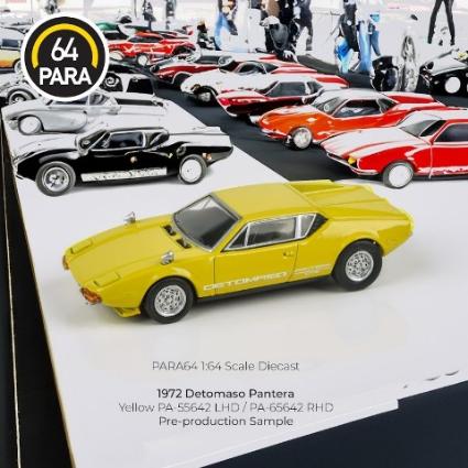 PA-55642 PARAGON 1/64 ﾃﾞ･ﾄﾏｿ･ﾊﾟﾝﾃｰﾗ 1972 ｲｴﾛｰ (LHD)