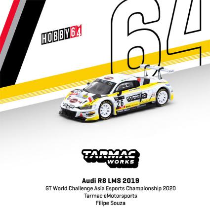 T64-043-SOUZA 1/64 Audi R8 LMS 2019 GT World Challenge Asia Esports Championship 2020  Tarmac eMotor