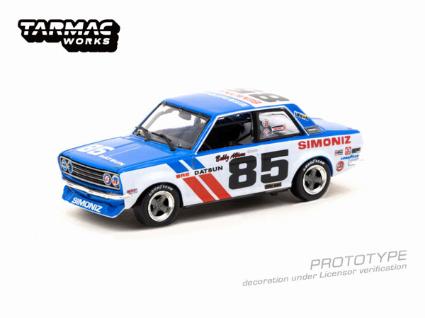 T64-052-BRE85 ﾀｰﾏｯｸﾜｰｸｽ 1/64 BRE Datsun 510 Trans-Am 2.5 Championship  1972 With Container