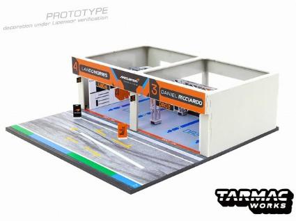 T64D-001-MCL ﾀｰﾏｯｸﾜｰｸｽ 1/64 Pit Garage Diorama McLaren Formula 1 Team